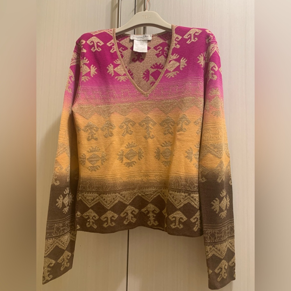 CHRISTIAN DIOR Vintage V - Neck Pullover